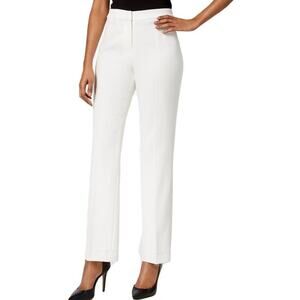 Kasper Kate Classic Fit Dress Pant Size 6 Vanilla White Line Career Office Work